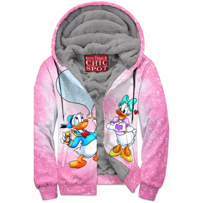 Donald Duck Daisy Duck Zip Fleece Hoodie