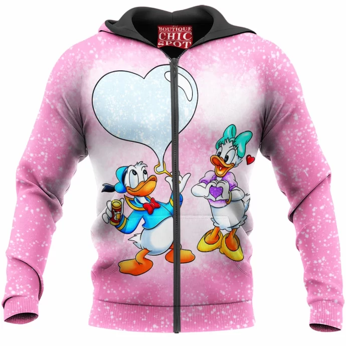 Donald Duck Daisy Duck Zip Hoodie