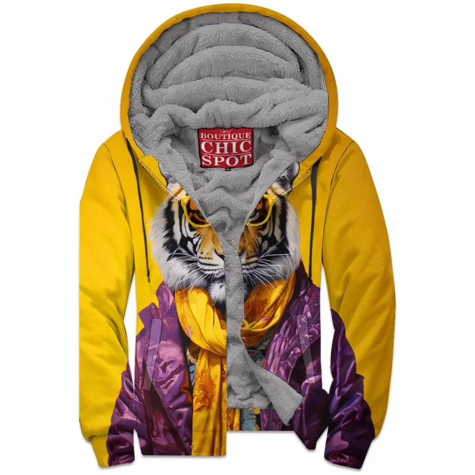 Tiger Zip Fleece Hoodie