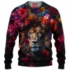 Lion Flowers Knitted Sweater