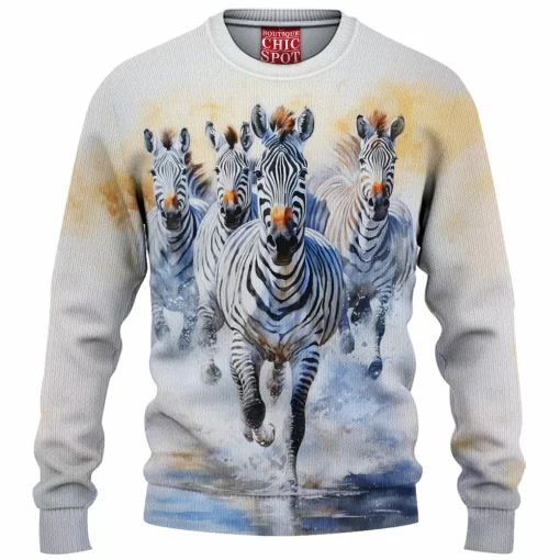 Zebra Knitted Sweater