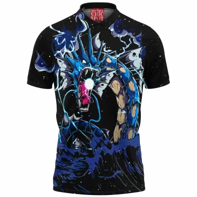 Anime Polo Shirt, Gyarados Polo Shirt, Pokemon Polo Shirt