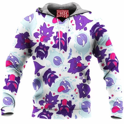 Anime Fleece-Hoodie, Ghost Pokemon Fleece-Hoodie