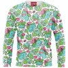 Pokemon Zip Sweatshirt, Anime Zip Sweatshirt, Bulbasaur Zip Sweatshirt