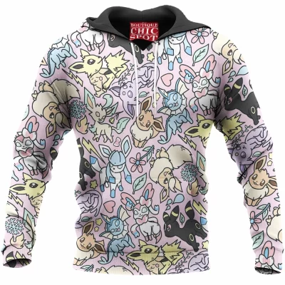 Anime Hoodie, Eevee Hoodie, Pokemon Hoodie
