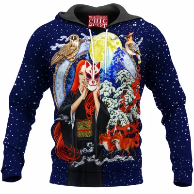 Kitsune Hoodie, Fantasy Hoodie