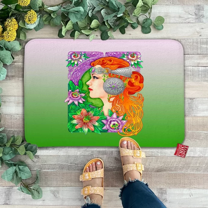 Passion Flower Doormat