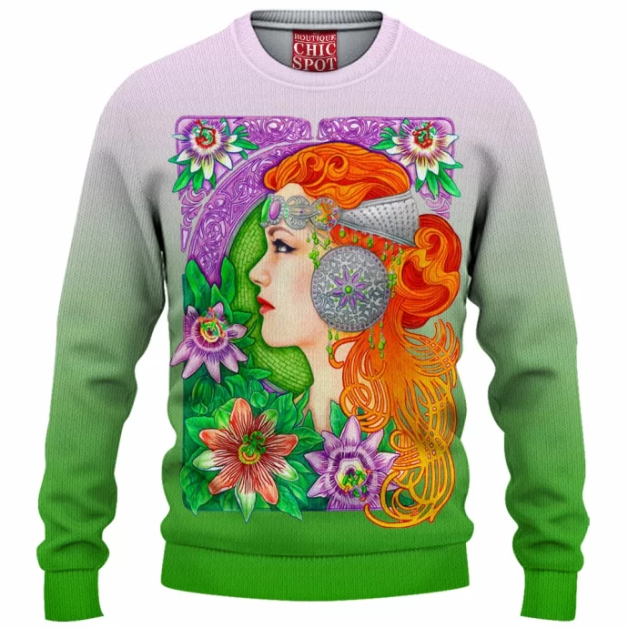 Passion Flower Knitted Sweater