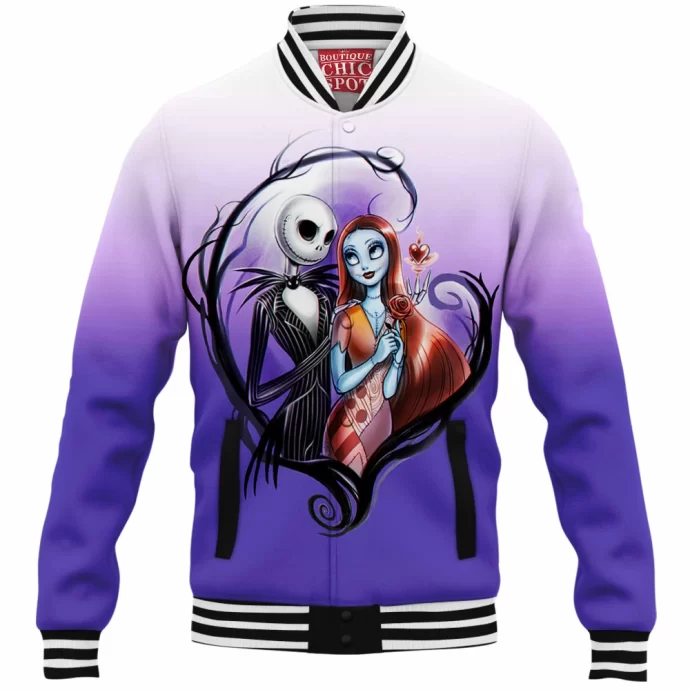 Jack And Sally Baseball Jacket