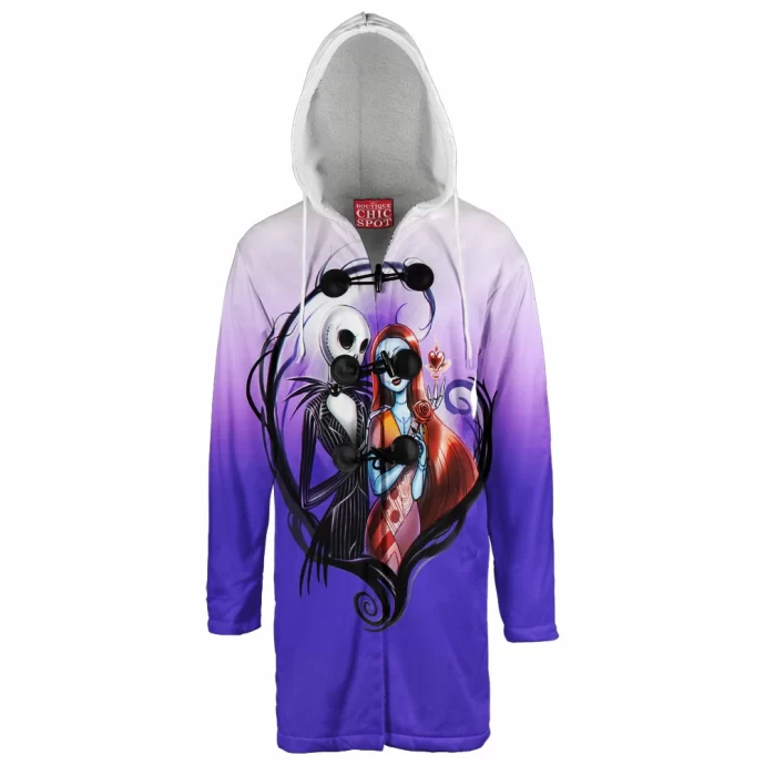 Jack And Sally Hooded Cloak Coat