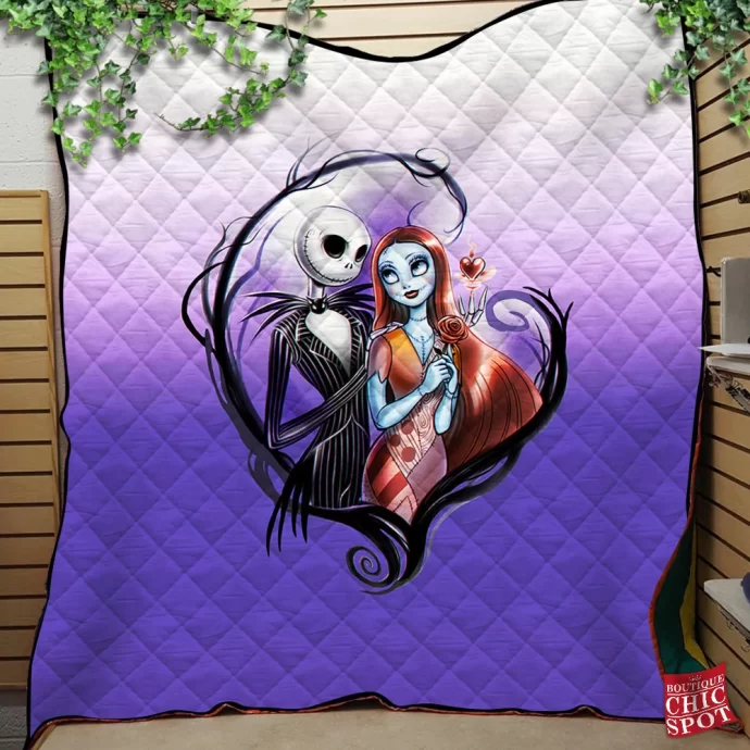 Jack And Sally Quilt Blanket