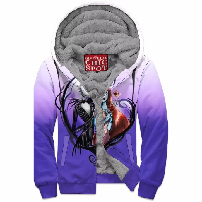 Jack And Sally Zip Fleece Hoodie