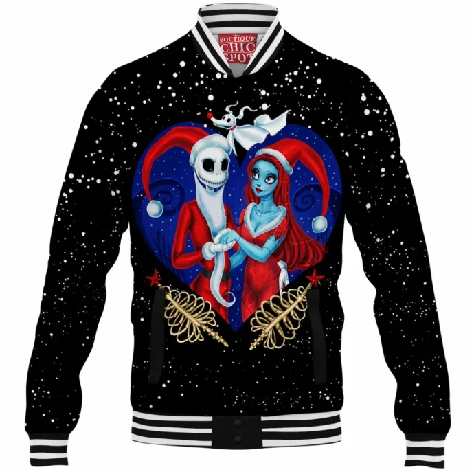 Jack And Sally Baseball Jacket