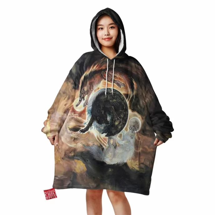 Ragnarok Wolf Blanket Hoodie