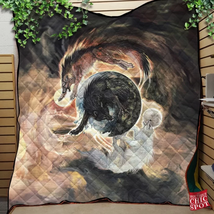 Ragnarok Wolf Quilt Blanket