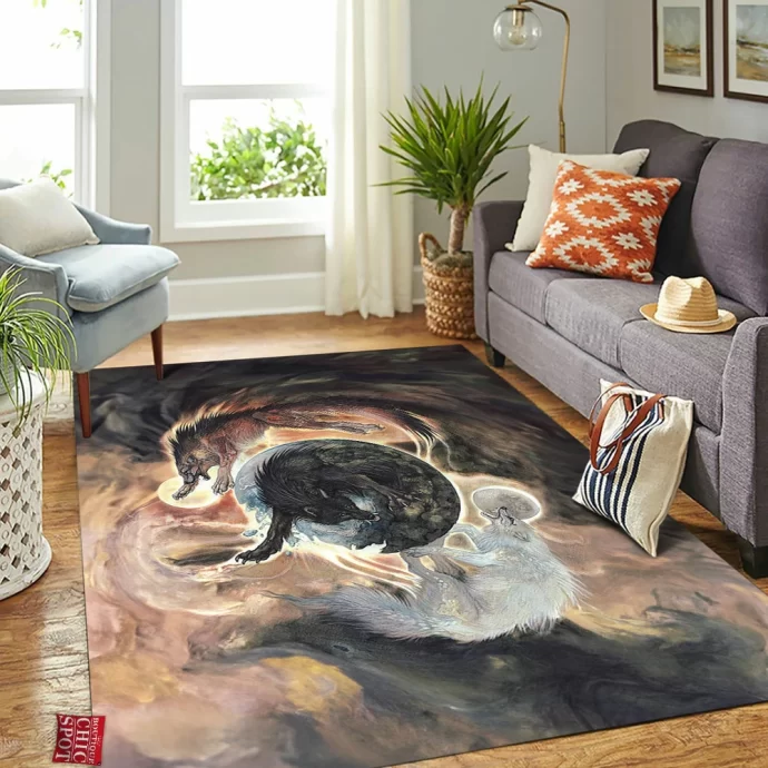 Ragnarok Wolf Rectangle Rug