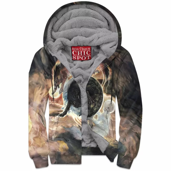 Ragnarok Wolf Zip Fleece Hoodie