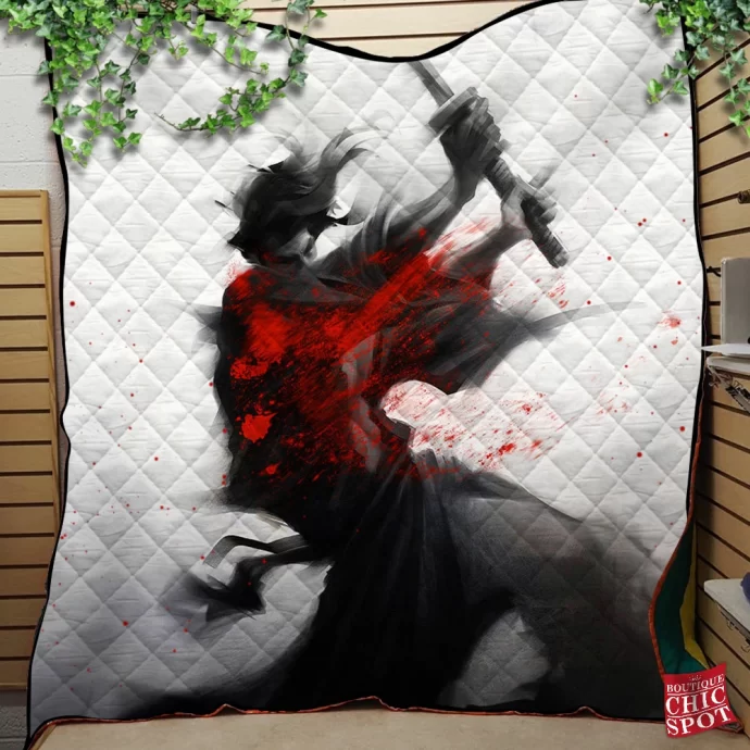 Slasher Samurai Quilt Blanket