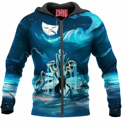 Abstract Zip-Hoodie