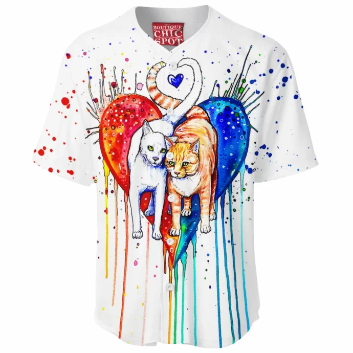 Never Ending Love Cat Baseball Jersey