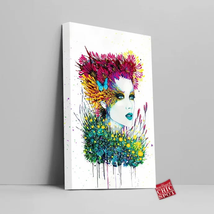 Lady Bouquet Canvas Wall Art