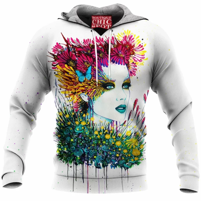 Lady Bouquet Fleece Hoodie