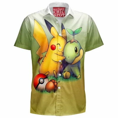 Anime Hawaiian-Shirt, Pikachu Hawaiian-Shirt, Pokemon Hawaiian-Shirt