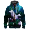 Anime Zip-Fleece-Hoodie, Mononoke Hime Zip-Fleece-Hoodie, Princess Mononoke Zip-Fleece-Hoodie, Ghibli Zip-Fleece-Hoodie