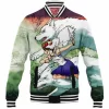 Anime Baseball-Jacket, Mononoke Hime Baseball-Jacket, Princess Mononoke Baseball-Jacket, Ghibli Baseball-Jacket