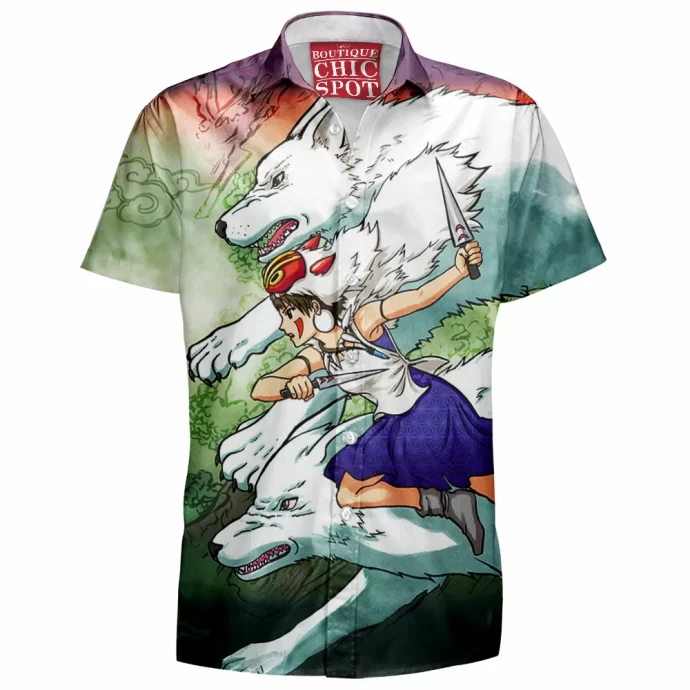 Ghibli Mononoke Hime Hawaiian Shirt