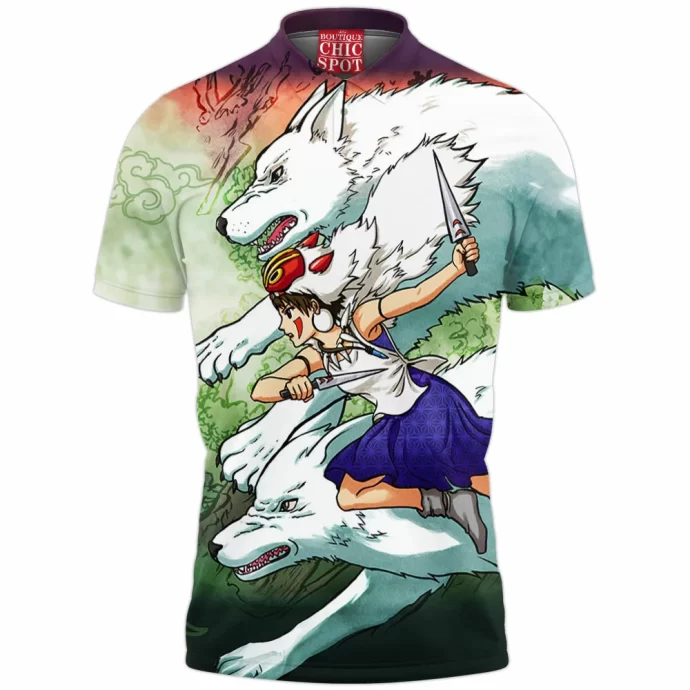 Ghibli Mononoke Hime Polo Shirt