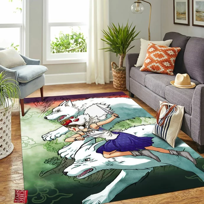 Ghibli Mononoke Hime Rectangle Rug