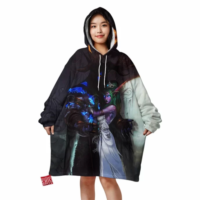 Tyrande And Malfurion Warcraft Blanket Hoodie