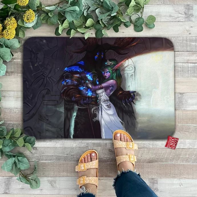 Tyrande And Malfurion Warcraft Doormat