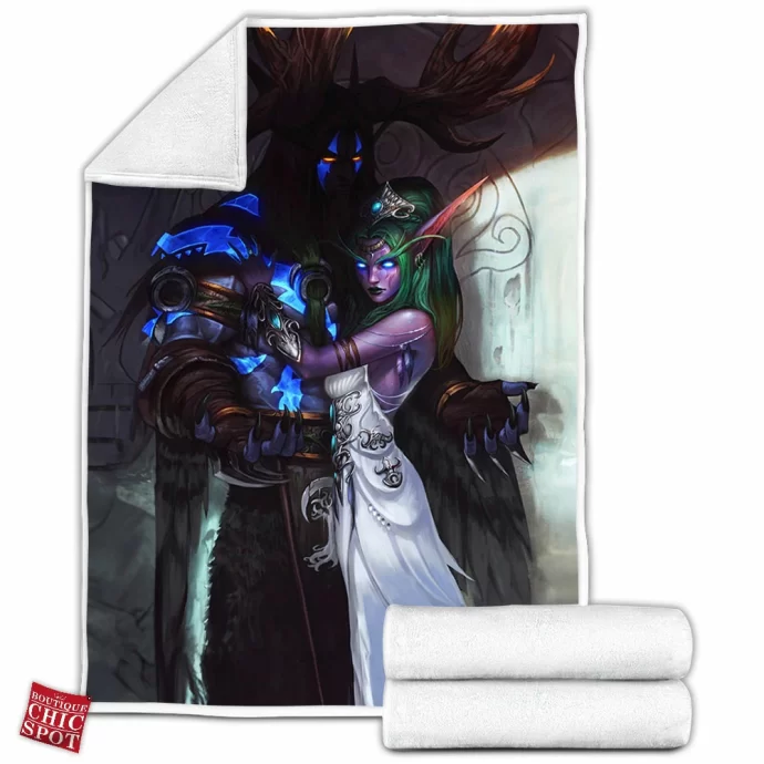 Tyrande And Malfurion Warcraft Fleece Blanket