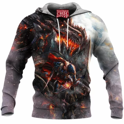 Deathwing Fleece-Hoodie, Game Fleece-Hoodie, Dota Fleece-Hoodie, Warcraft Fleece-Hoodie