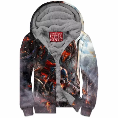 Deathwing Zip-Fleece-Hoodie, Game Zip-Fleece-Hoodie, Dota Zip-Fleece-Hoodie, Warcraft Zip-Fleece-Hoodie