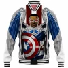 Captain America Baseball-Jacket, Comic Baseball-Jacket