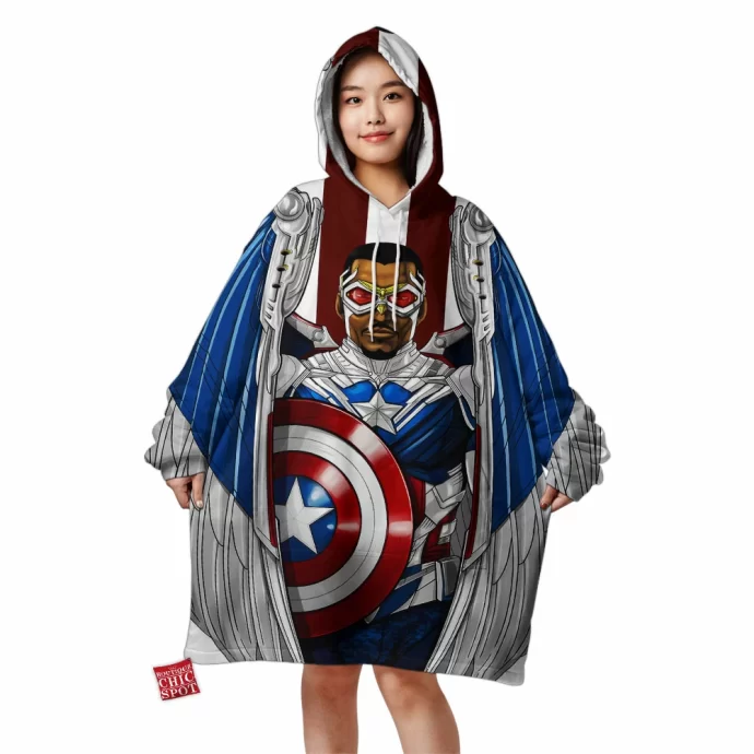 Captain America Falcon Blanket Hoodie