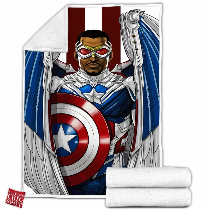 Captain America Falcon Fleece Blanket