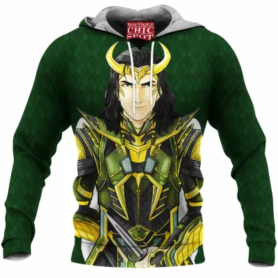Comic Fleece-Hoodie, Loki Fleece-Hoodie