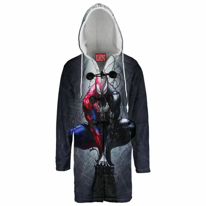 Symbiote Spider-man Hooded Cloak Coat