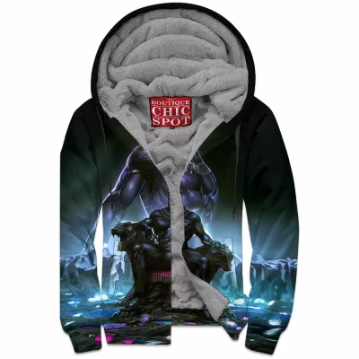 Black Panther Zip-Fleece-Hoodie, Comic Zip-Fleece-Hoodie
