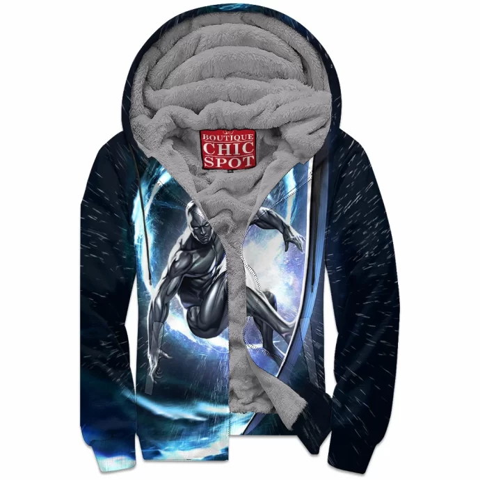 Silver Surfer Zip Fleece Hoodie