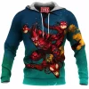 Comic Fleece-Hoodie, Red Goblin Fleece-Hoodie