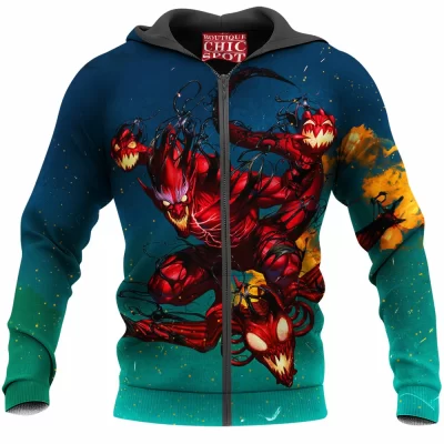 Comic Zip-Hoodie, Red Goblin Zip-Hoodie