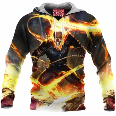 Comic Fleece-Hoodie, Ghost Rider Fleece-Hoodie
