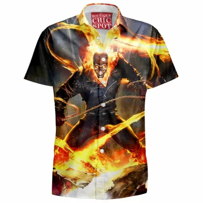 Comic Hawaiian-Shirt, Ghost Rider Hawaiian-Shirt