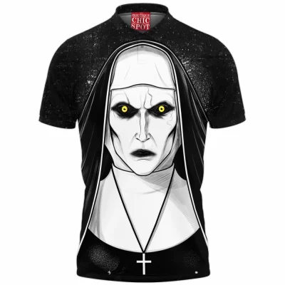 Horror Polo Shirt, The Conjuring Polo Shirt, Valak Polo Shirt