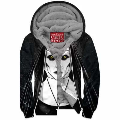 Horror Zip-Fleece-Hoodie, The Conjuring Zip-Fleece-Hoodie, Valak Zip-Fleece-Hoodie